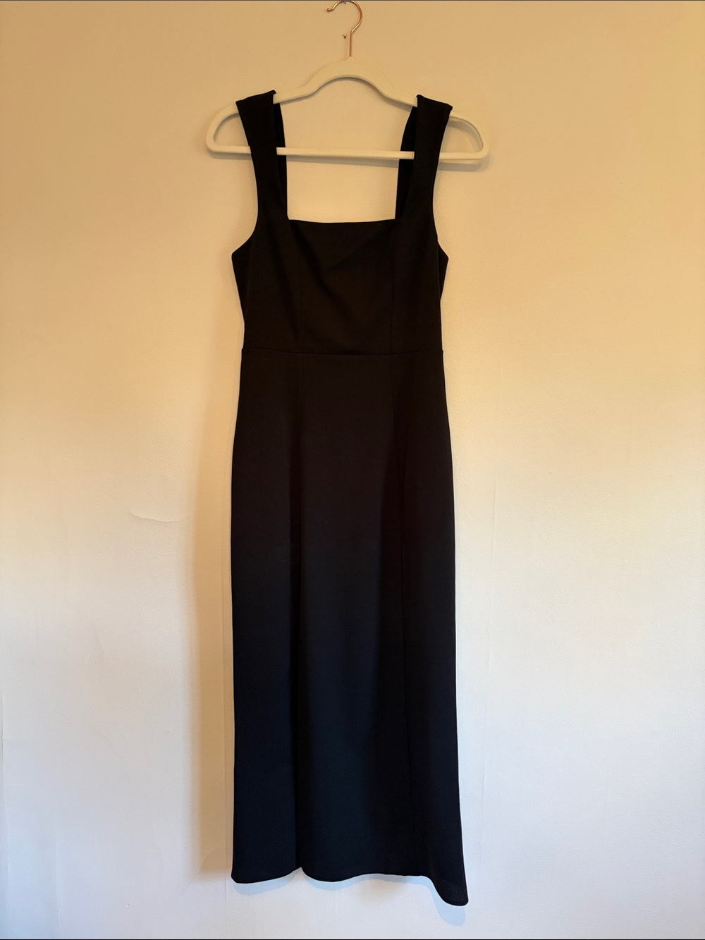 Show Me Your MuMu Black Square-Neck Midi Dress